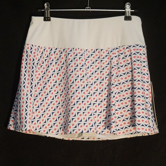 Kyodan Golf Athletic Skort White with Navy and Pink Retro Pattern Women’s Small - Picture 1 of 9